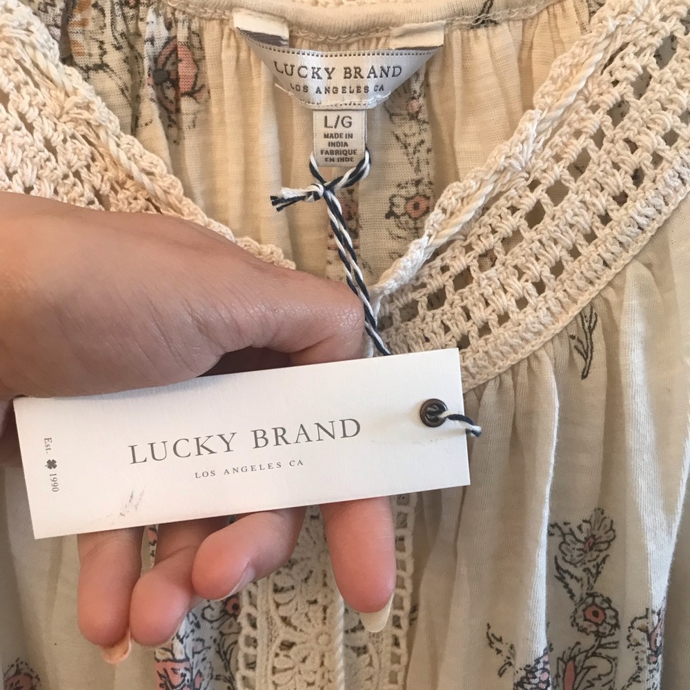 LUCKY BRAND | Crochet Cotton Blouse - Picture 2 of 3